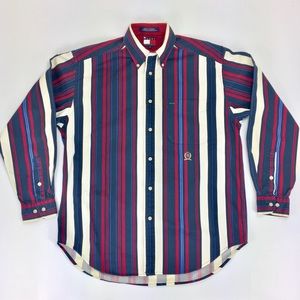 Vintage Tommy Hilfiger Color Block Striped Shirt